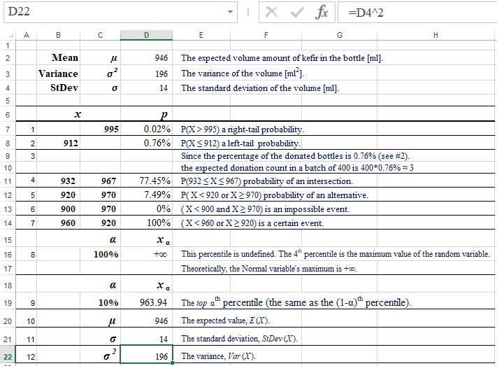 Spreadsheet Probability Cases for Kefir